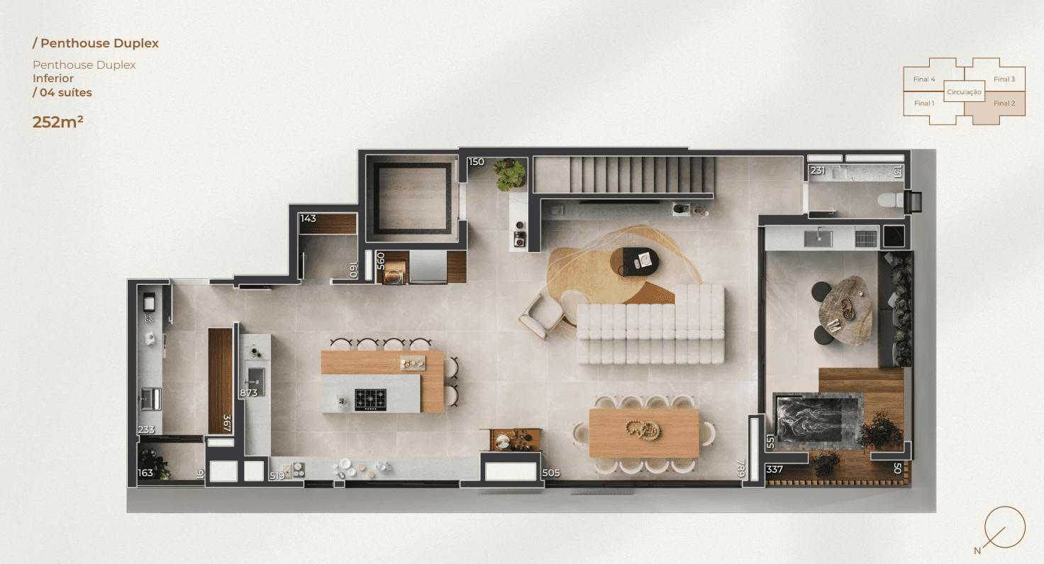 COBERTURA PENTHOUSE DUPLEX NO SETOR MARISTA NA PLANTA